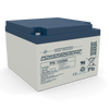Power Sonic PS-12260 F2 rechargeable battery showing terminals and label, designed for reliable power applications.