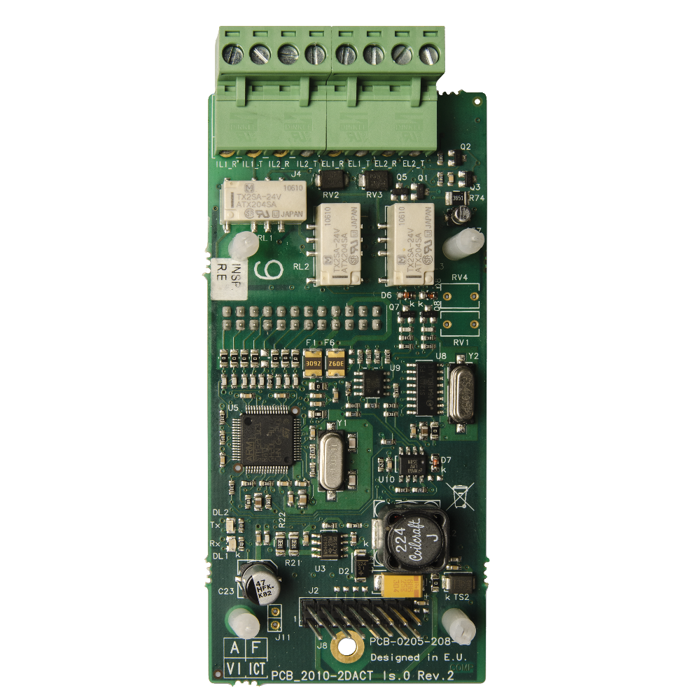 Kidde 2010-2-DACT fire alarm system sensor with ULC certification, mounted on a wall for home fire safety detection.