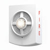 Siemens fire alarm system sensor model SC-SS-WW-F, white with mounting bracket, used for residential or commercial fire detection.