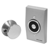 Seco-Larm DH-171SQ fire alarm sensor with ULC certification, mounted on a ceiling in a safety system setup.