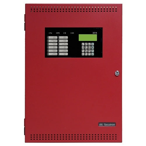 Secutron MR-400RP fire alarm sensor with ULC certification, mounted on wall in a fire safety system setup.