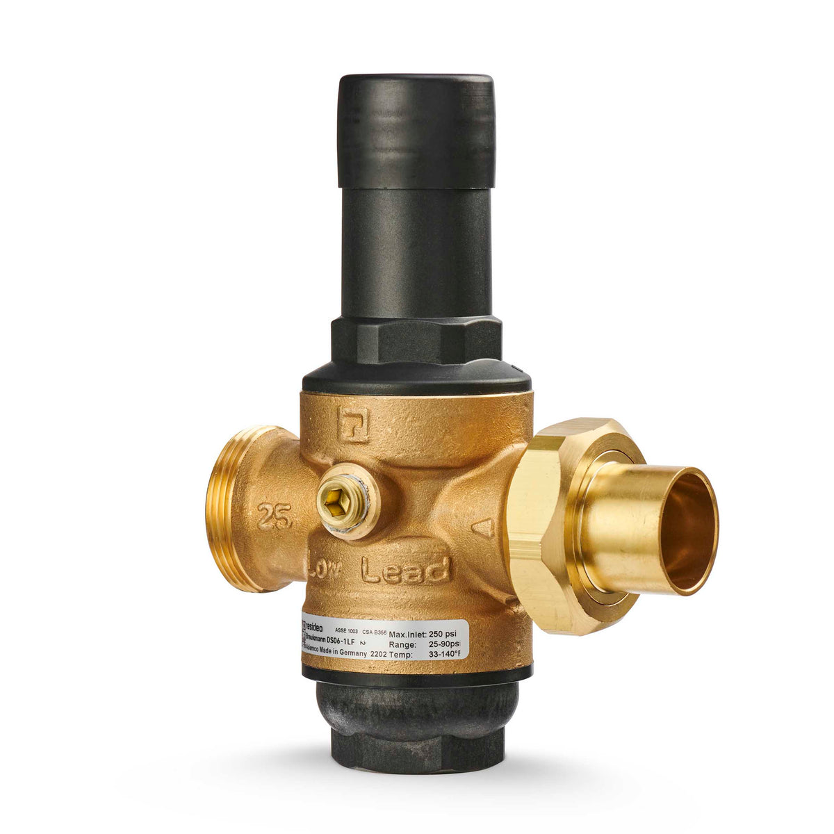 Resideo DS06-100-SUS-LF 1/2 in DialSet Female NPT Single Union, Sweat-PRV