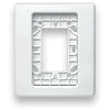 Kidde EG1TW smoke and carbon monoxide detector mounted on wall, black and white plastic sensor with digital display