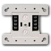 Kidde FX-T3T4 fire alarm smoke detector mounted on ceiling with white plastic casing and test button visible