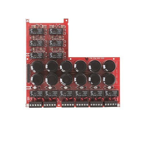 Fire-Lite ECC-CE6 emergency communication control panel with keypad and display for fire alarm systems.