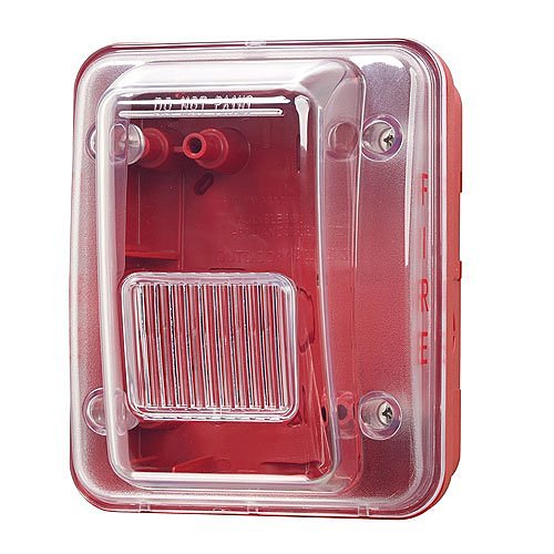 Gentex GOE-R fire alarm system sensor with ULC certification, mounted on a wall for fire detection in commercial buildings.