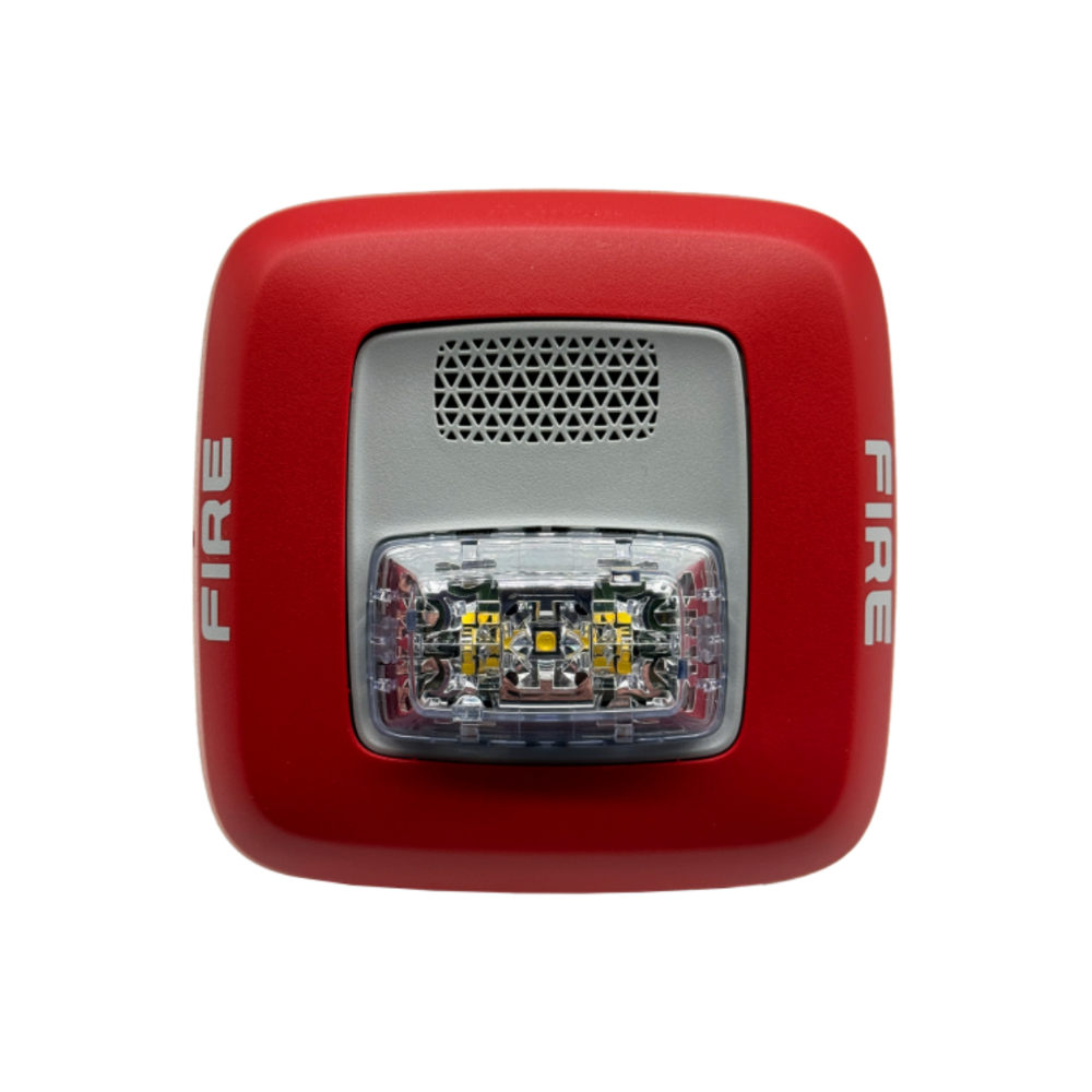 Gentex GHSR fire alarm system sensor with wiring and mounting components, designed for fire safety and alarm detection.