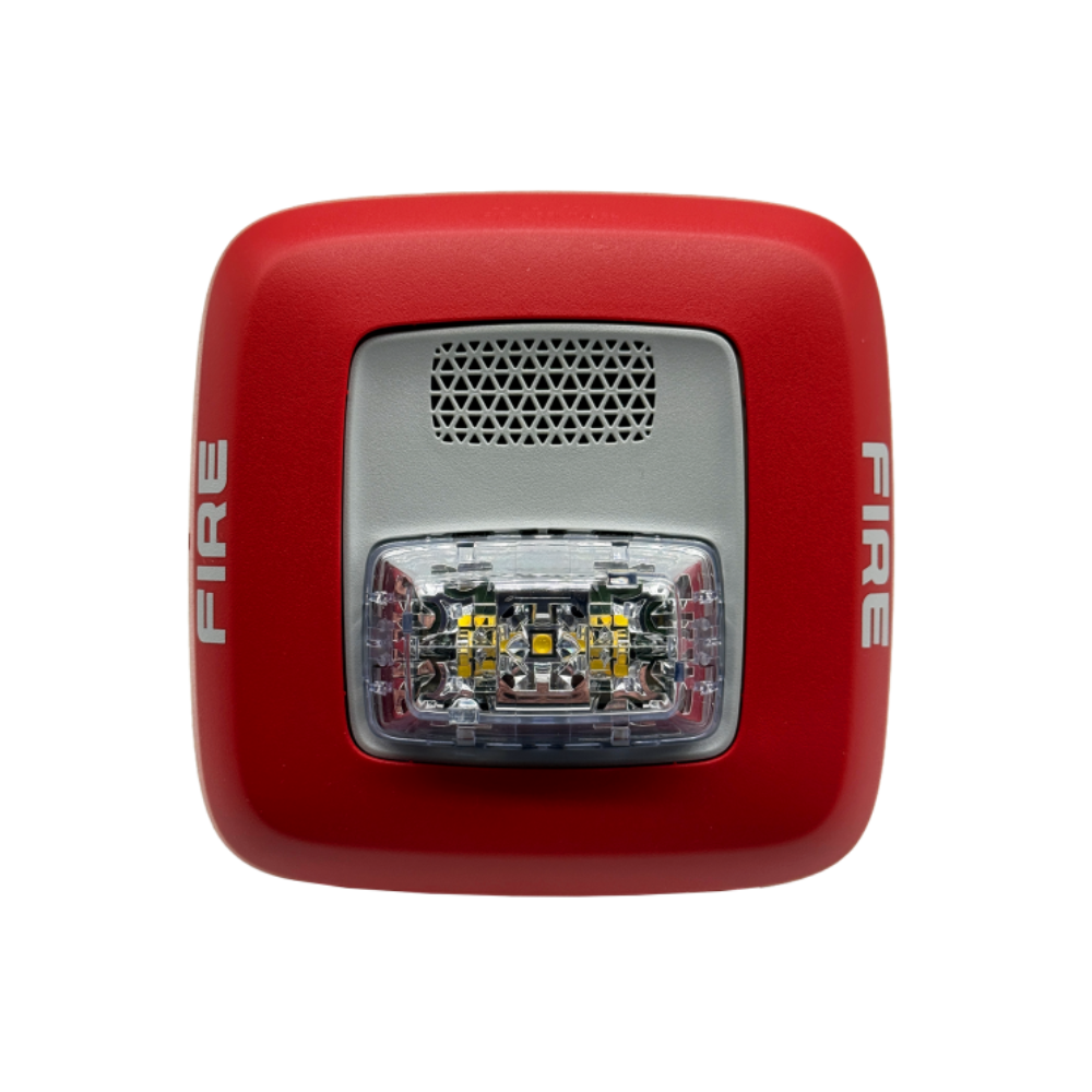 Gentex GSR fire alarm system sensor with ZNAC PS and JEM Systems Canada branding, mounted on a wall in a building.