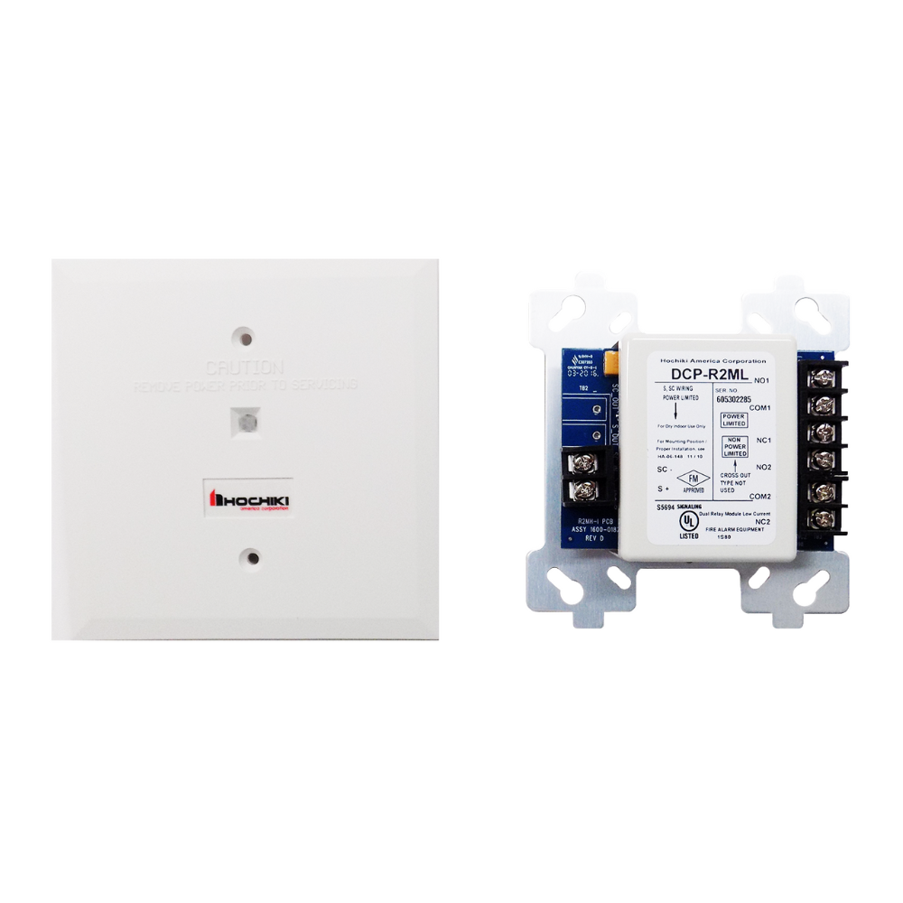 Hochiki Hochiki DCP-R2ML fire alarm sensor system with visible detection components and wiring for fire safety.