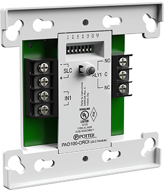 Potter PAD100-OROI fire alarm sensor, ULC-listed system sensor with orange indicator, designed for fire and smoke detection.