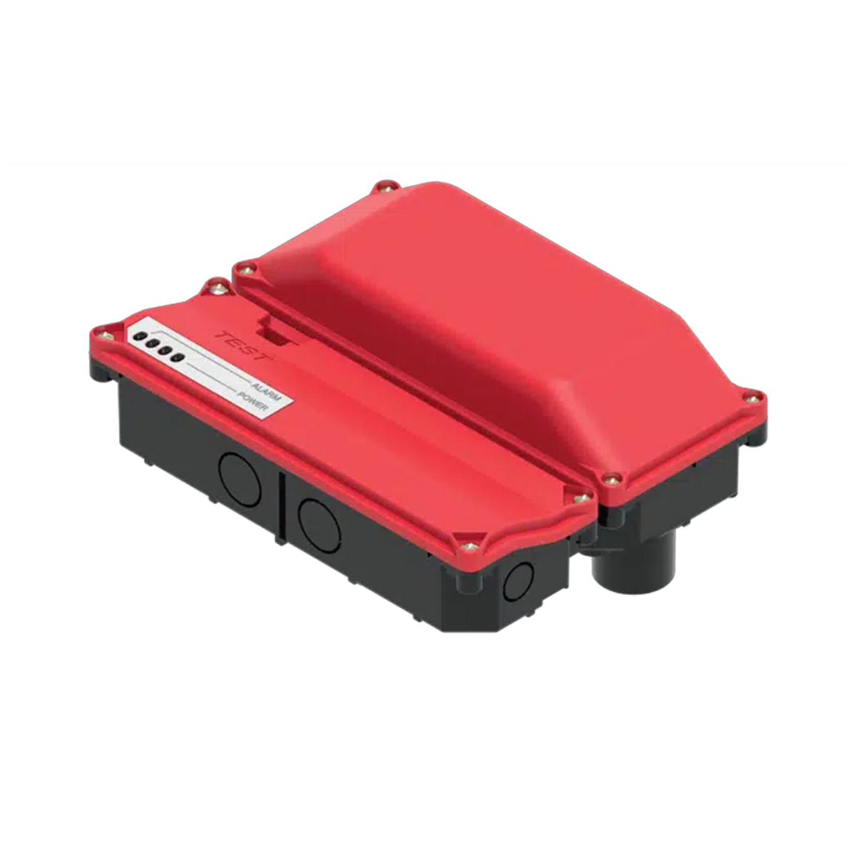 Edwards SIGA-DDOS fire alarm sensor mounted on ceiling, part of Edwards fire alarm system for safety and detection.
