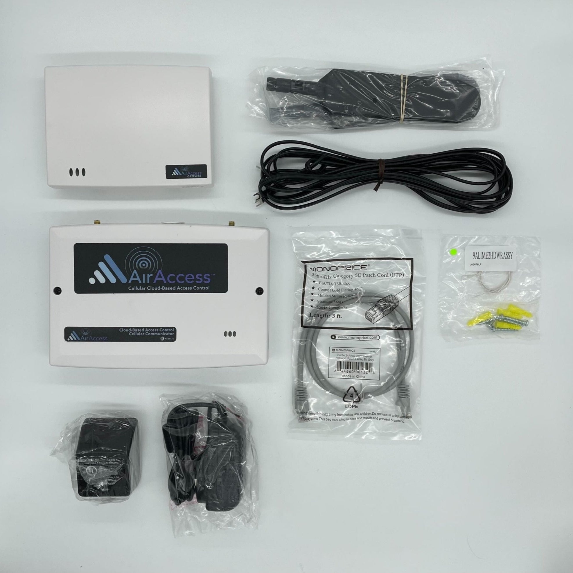 Napco AA-KIT1A Jem Systems security alarm kit with control panel, sensors, and accessories for home security.