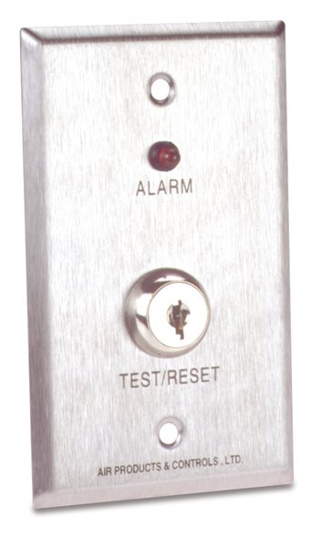 Air Products and Controls APC MS-KA/R fire alarm device showing sensors and wiring for safety detection.