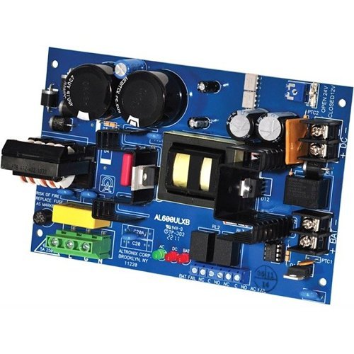 Altronix AL600ULXB power supply unit with dual output and compact design, suitable for security and access control systems.