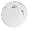 BRK SM210L photoelectric smoke alarm with lithium battery, mounted on ceiling, for home safety detection.