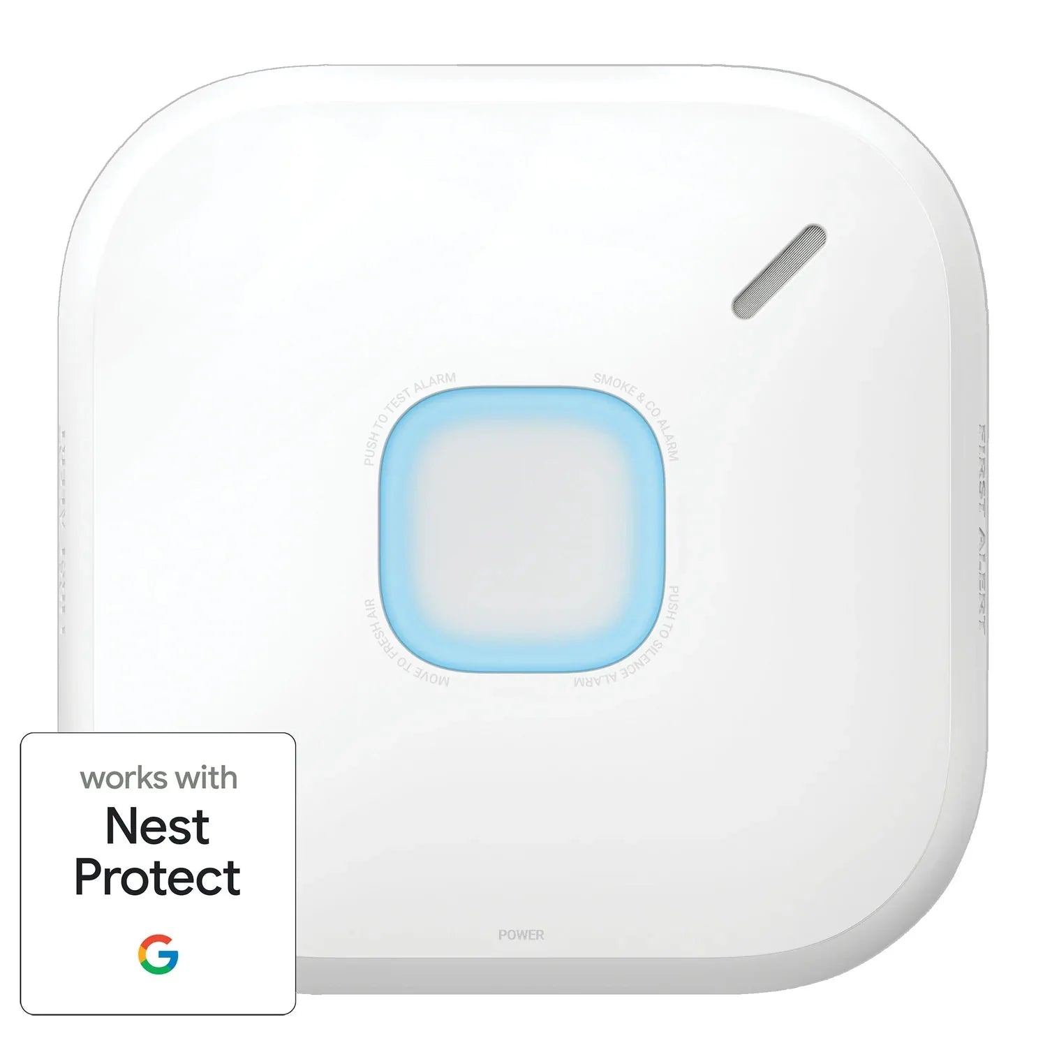 BRK fire alarm sensor with ULC certification, mounted on wall, showcasing safety device for fire detection.