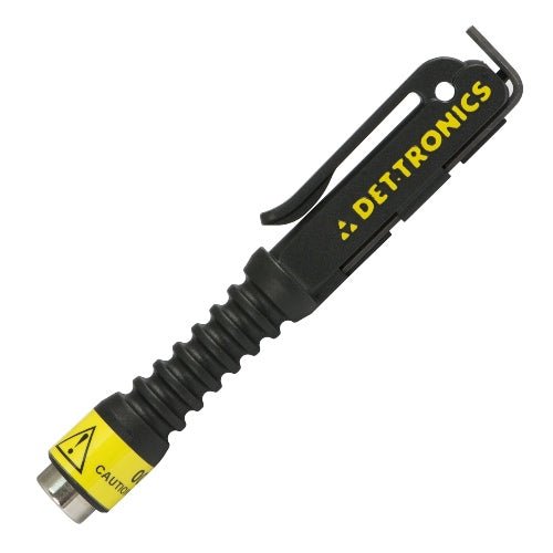 Det-Tronics 009700-001 safety sensor or component mounted on industrial equipment, used for fire and gas detection.