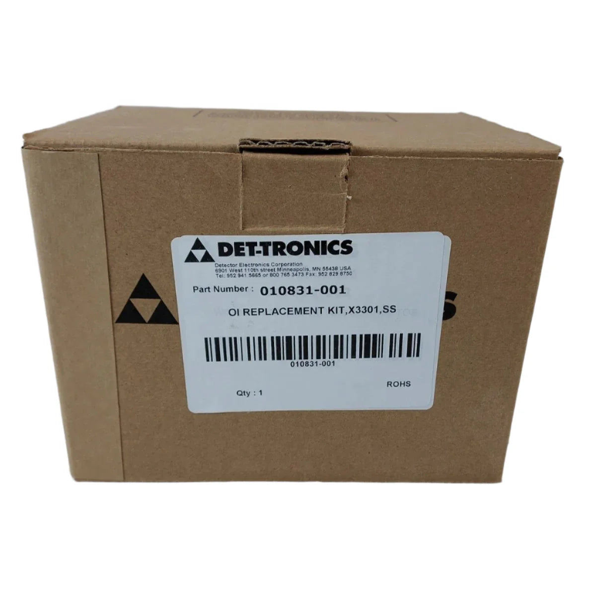 Det-Tronics 010831-001 safety sensor with electronic components, branded Det-Tronics, displayed on a white background.