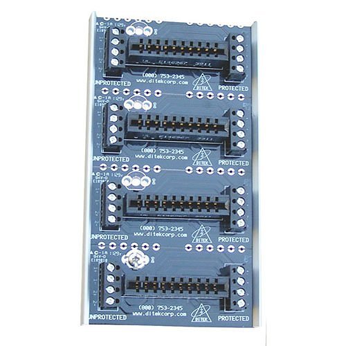 Ditek DTK-4MB surge protector with multiple outlets and indicator lights, designed for electrical safety and power management.