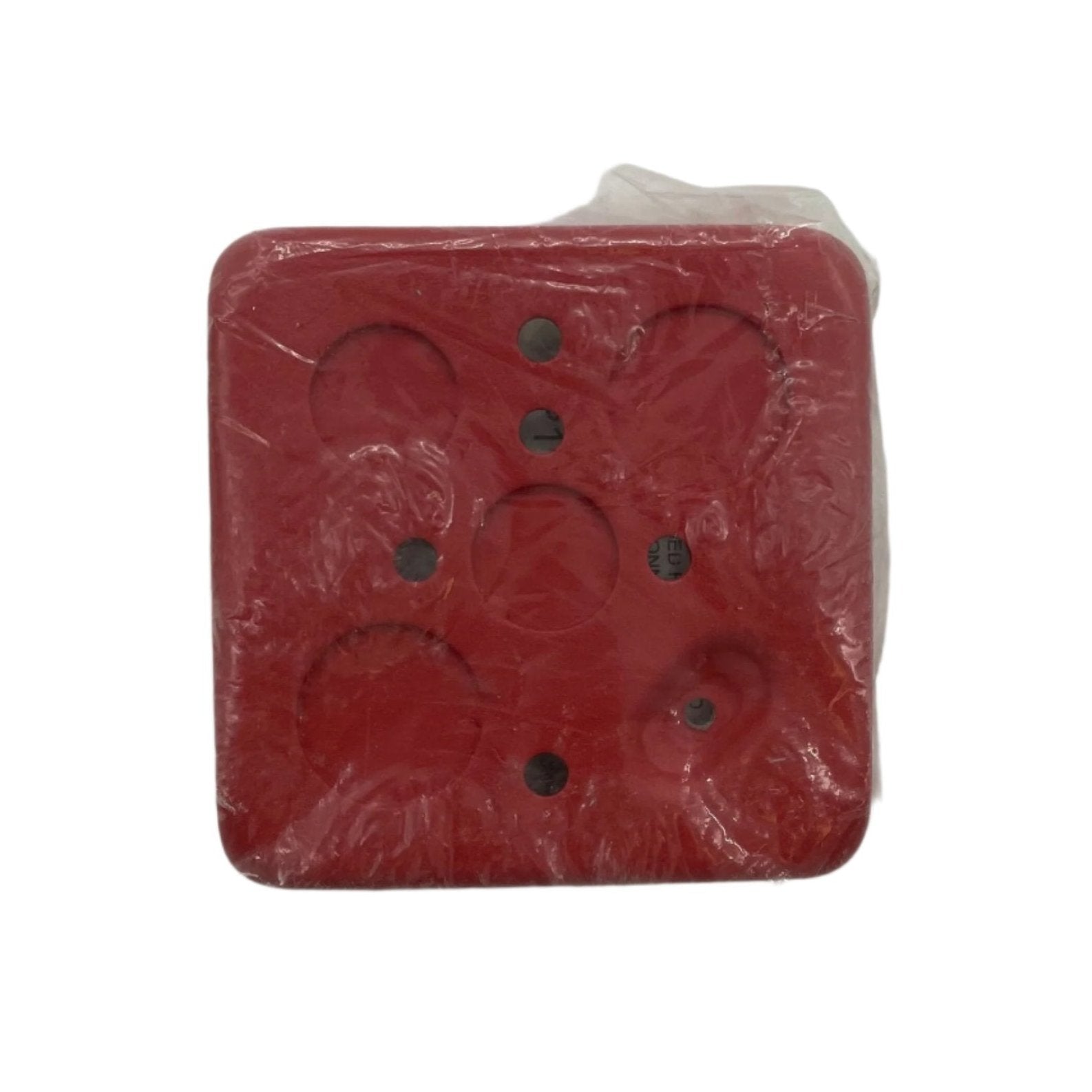 Eaton Wheelock DBB-R backbox for electrical installations, shown in a close-up view with mounting features and brand label