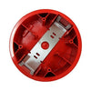 Eaton Wheelock ESBCR fire alarm with test switch and indicator light, mounted on a wall for fire safety detection.