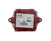 Eaton Wheelock WBB-R-3/4T-3/4B backbox, metal enclosure with knockout openings for electrical wiring, mounted on a wall.