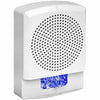 Eaton Wheelock ELMTSW-NB emergency LED exit sign with battery backup, mounted on a wall in a commercial setting