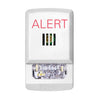 Eaton Wheelock fire alarm system sensor with UL listing, mounted on wall for fire detection and safety monitoring.