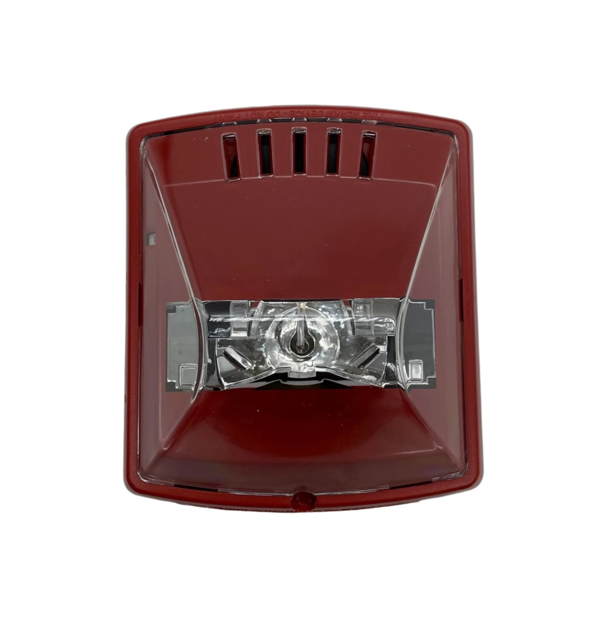 Eaton Wheelock HSR-N Horn Strobe alarm device with red horn and clear strobe light for fire and security alerts.