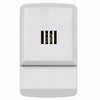 Eaton Wheelock ELHNW alarm horn with black plastic housing and mounting bracket for security and alarm systems.