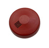 Eaton Wheelock LHNRC3 fire alarm with red alarm horn and mounting bracket on a white background.