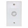 Eaton Wheelock MIZ-24S-W horn with metal mounting bracket and wiring terminals for emergency warning systems.