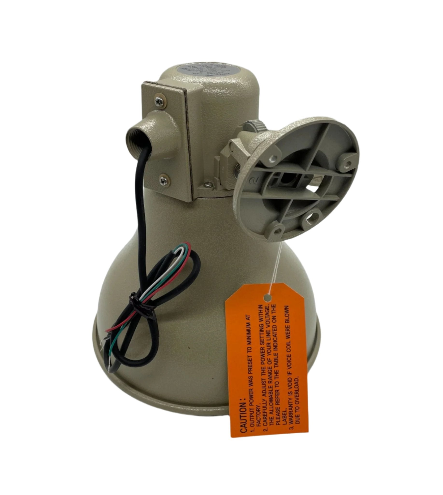 Eaton Wheelock SA-H15-B horn with black finish, mounted on a white background, showcasing its compact design and mounting bracket.
