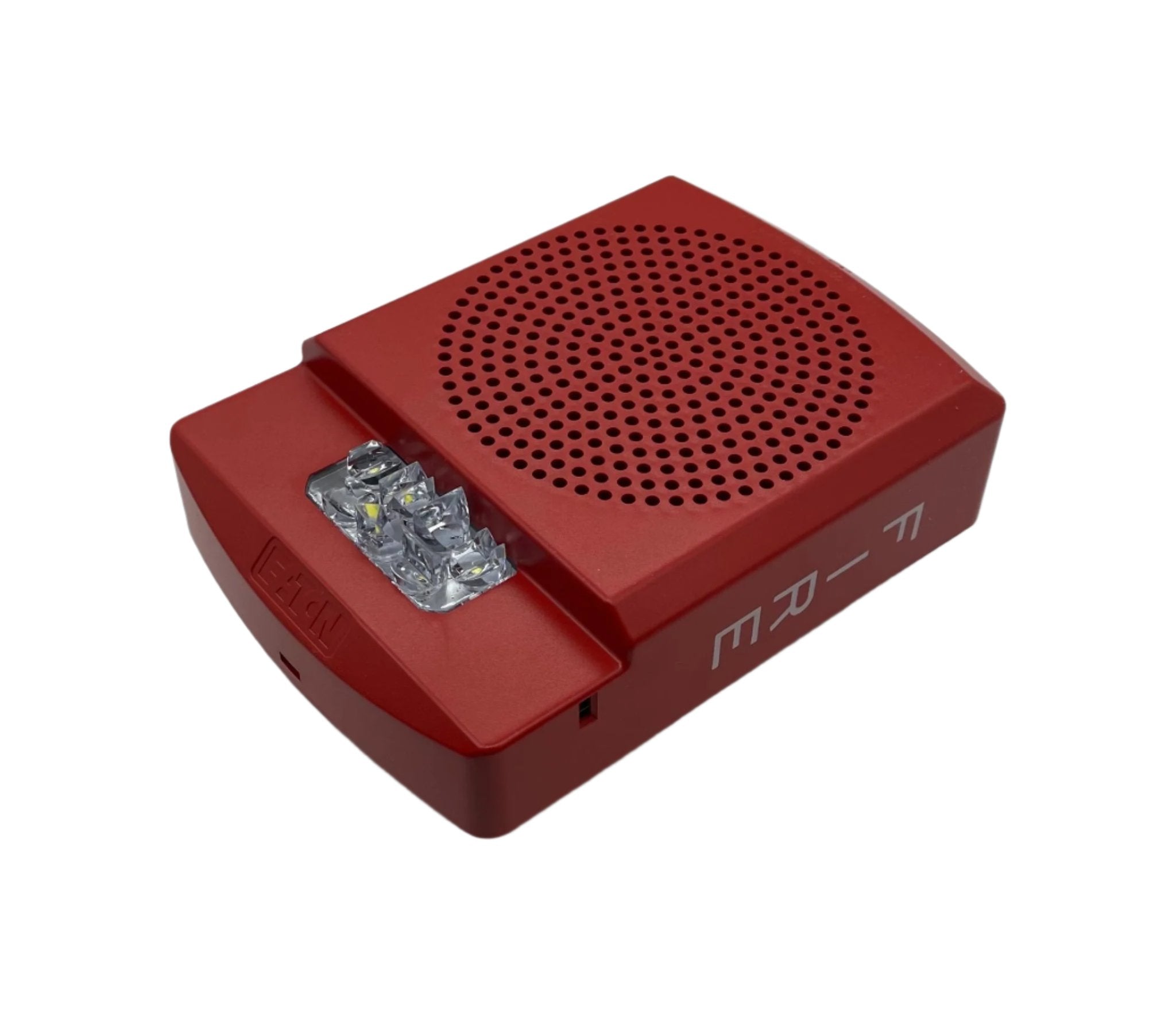 Eaton Wheelock ELSPSTR speaker strobe light with clear lens and mounting bracket for visual alert signaling.