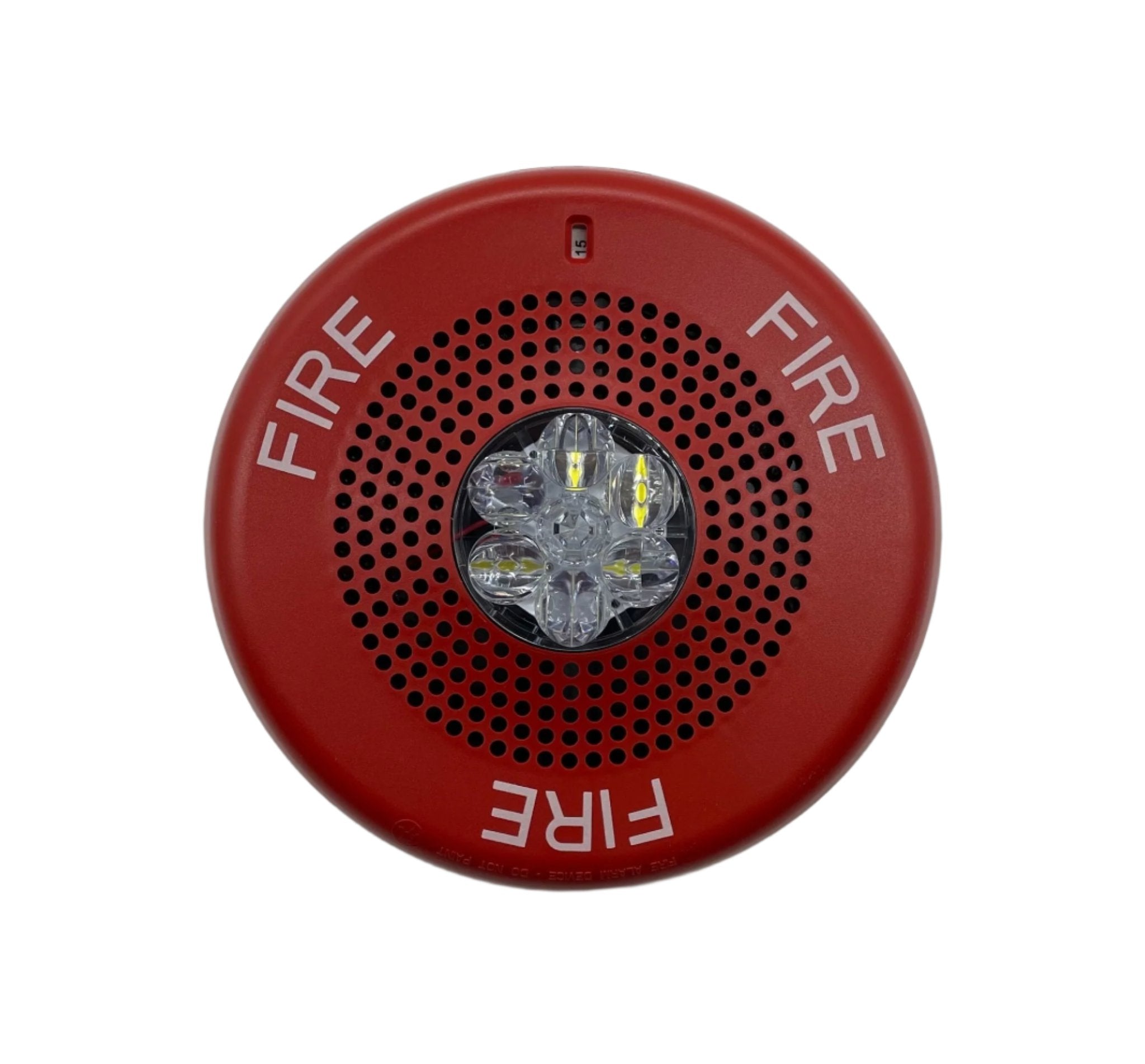Eaton Wheelock Eluxa high fidelity speaker strobe with speaker grille and flashing light for emergency alert systems