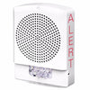 Eaton Wheelock ELSPSTW-AL single-pole toggle switch with aluminum finish, mounted on a white wall.