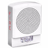 Eaton Wheelock ELSPSTW speaker strobe light with red lens and mounting bracket, designed for fire alarm signaling.