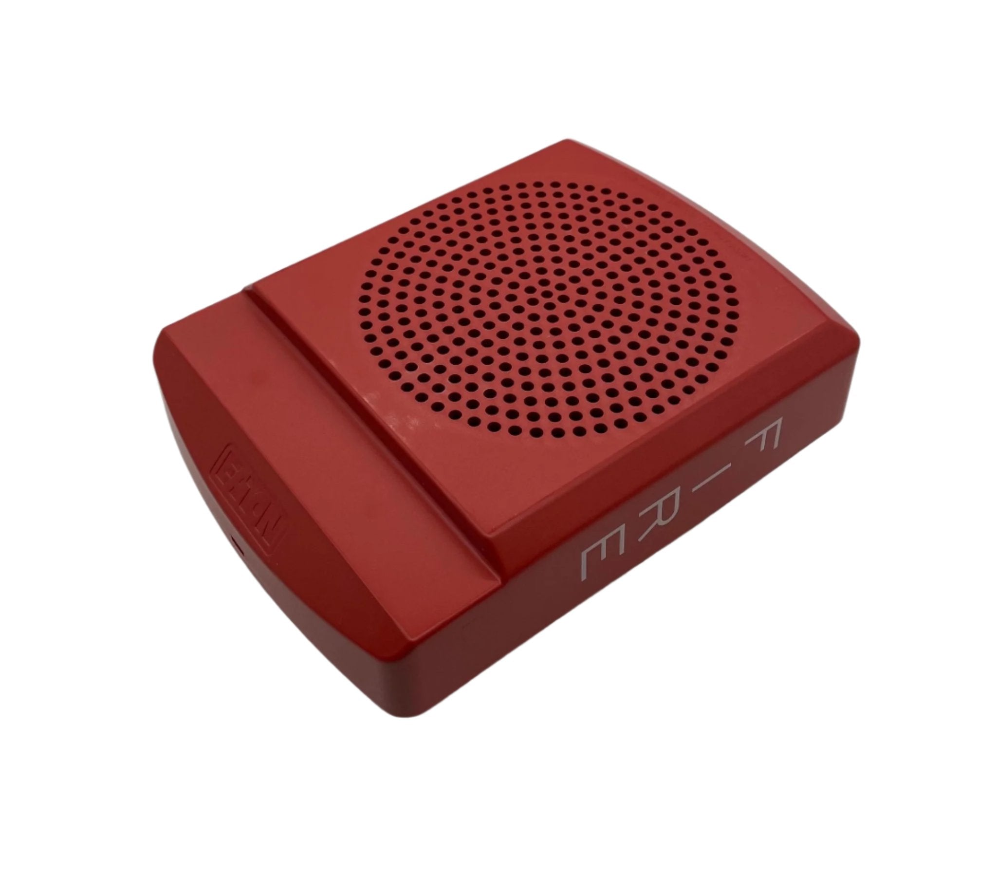 Eaton Wheelock LSPKR speaker with black grille and mounting bracket for commercial audio applications.