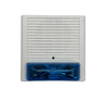 Eaton Wheelock ASB-24MCW-NW strobe light with white lens, mounted on ceiling for emergency alert signaling.
