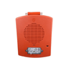 Eaton Wheelock EL4XMTST-FR emergency strobe light with red lens mounted on a white background