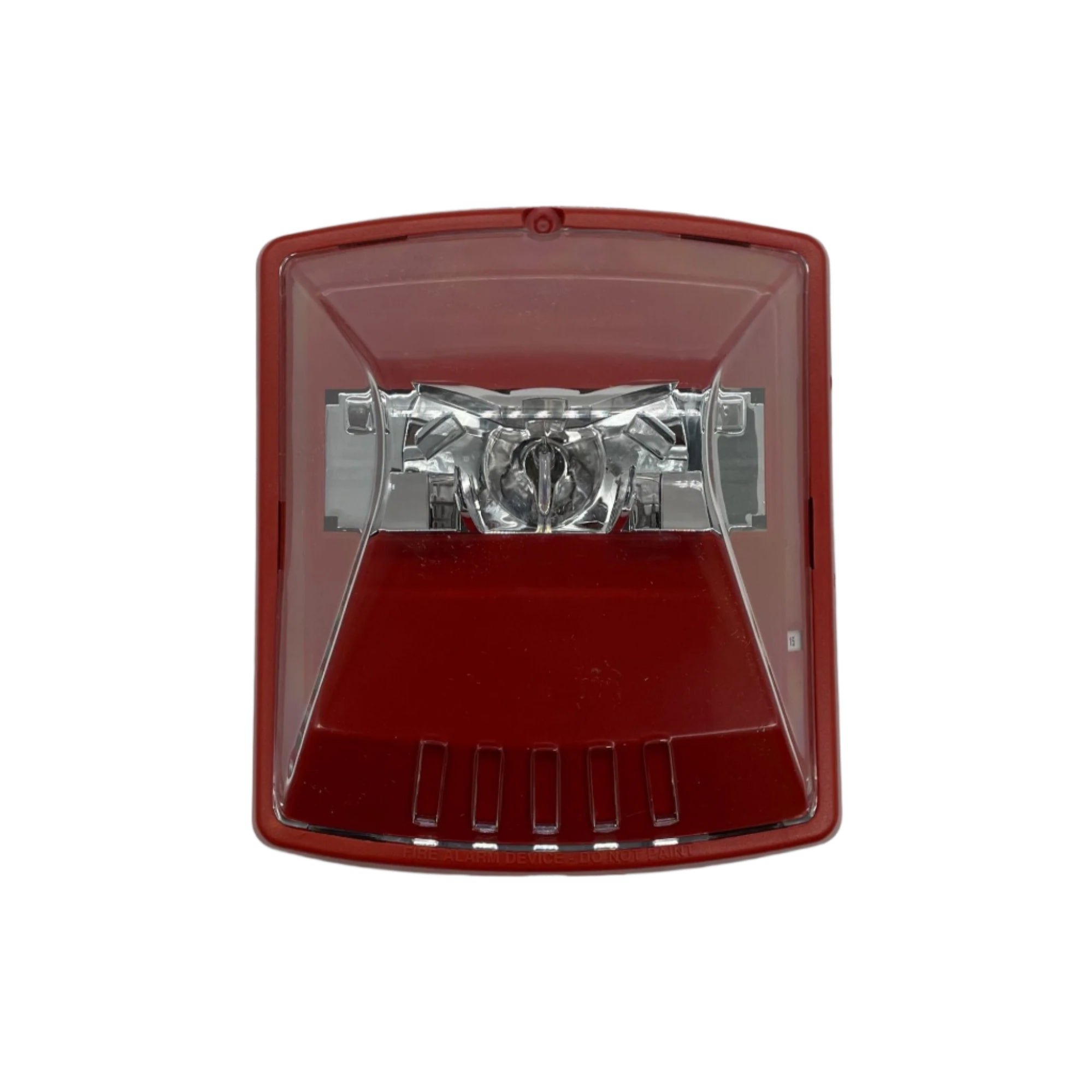 Eaton Wheelock STR-N strobe light with orange lens and mounting bracket, designed for emergency signaling and visual alerts.