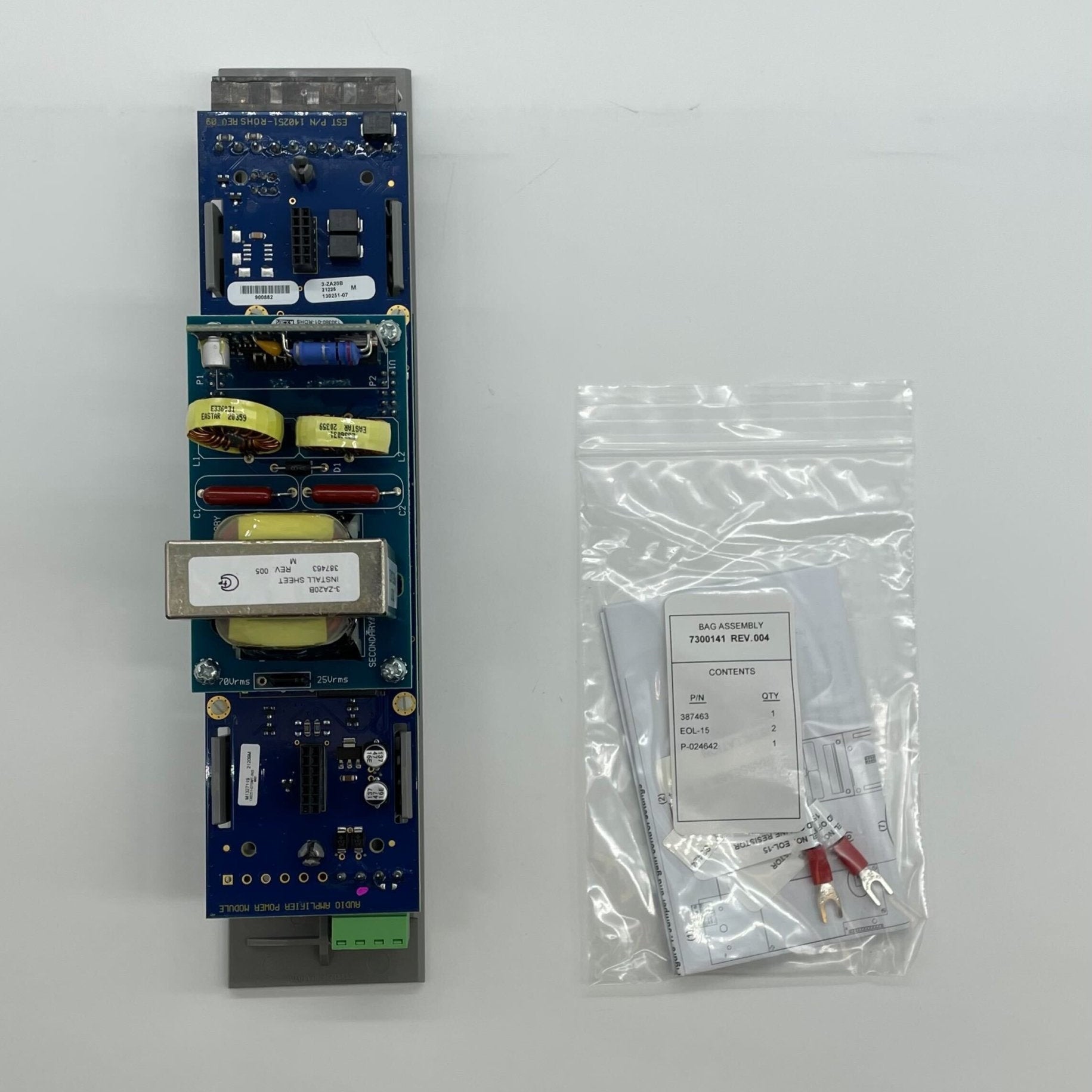 Edwards 3-ZA20B fire alarm sensor with ULC certification, black rectangular detector with wiring connections visible.