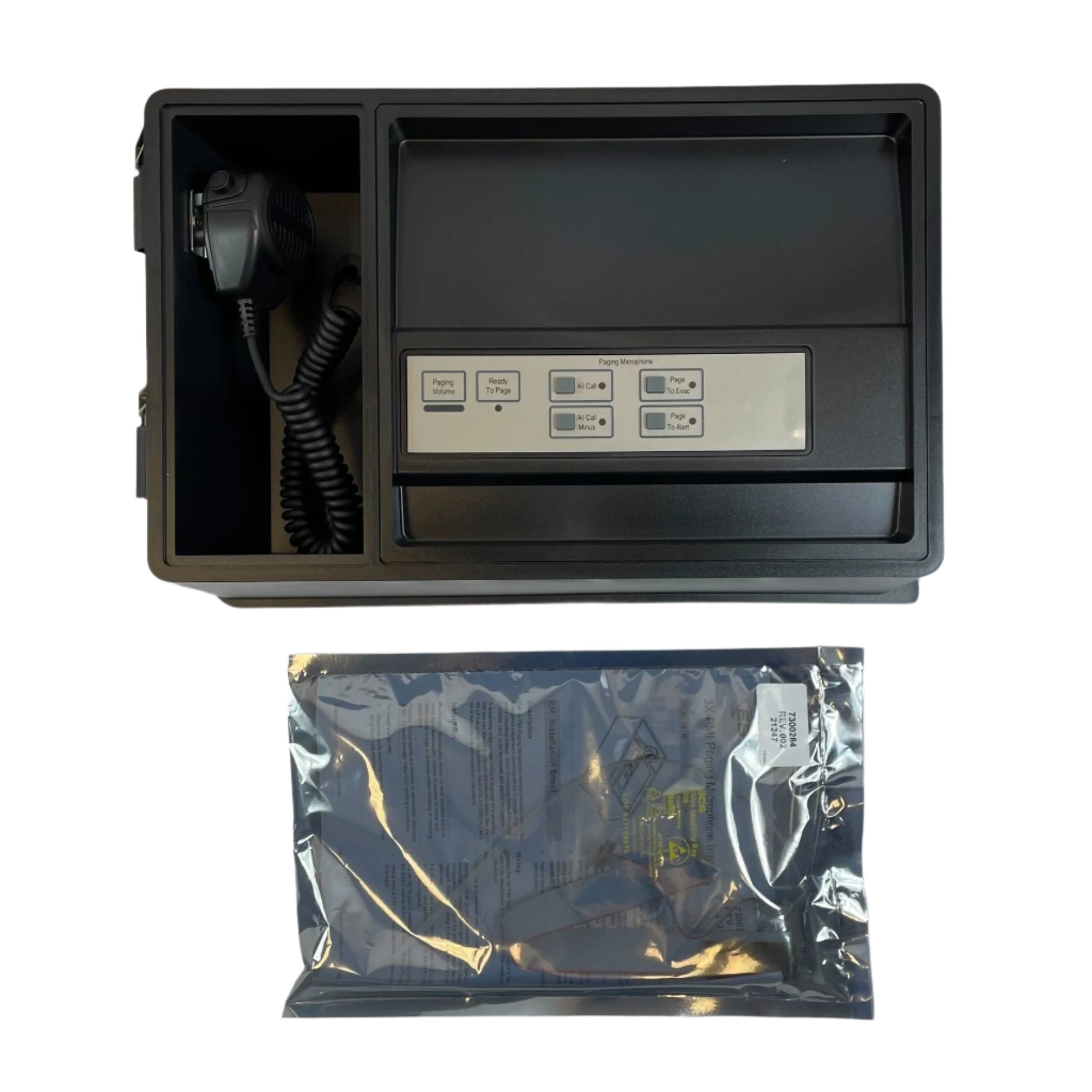 Edwards 3X-PMI fire alarm sensor with ULC certification, mounted on a ceiling, part of Edwards fire alarm system.