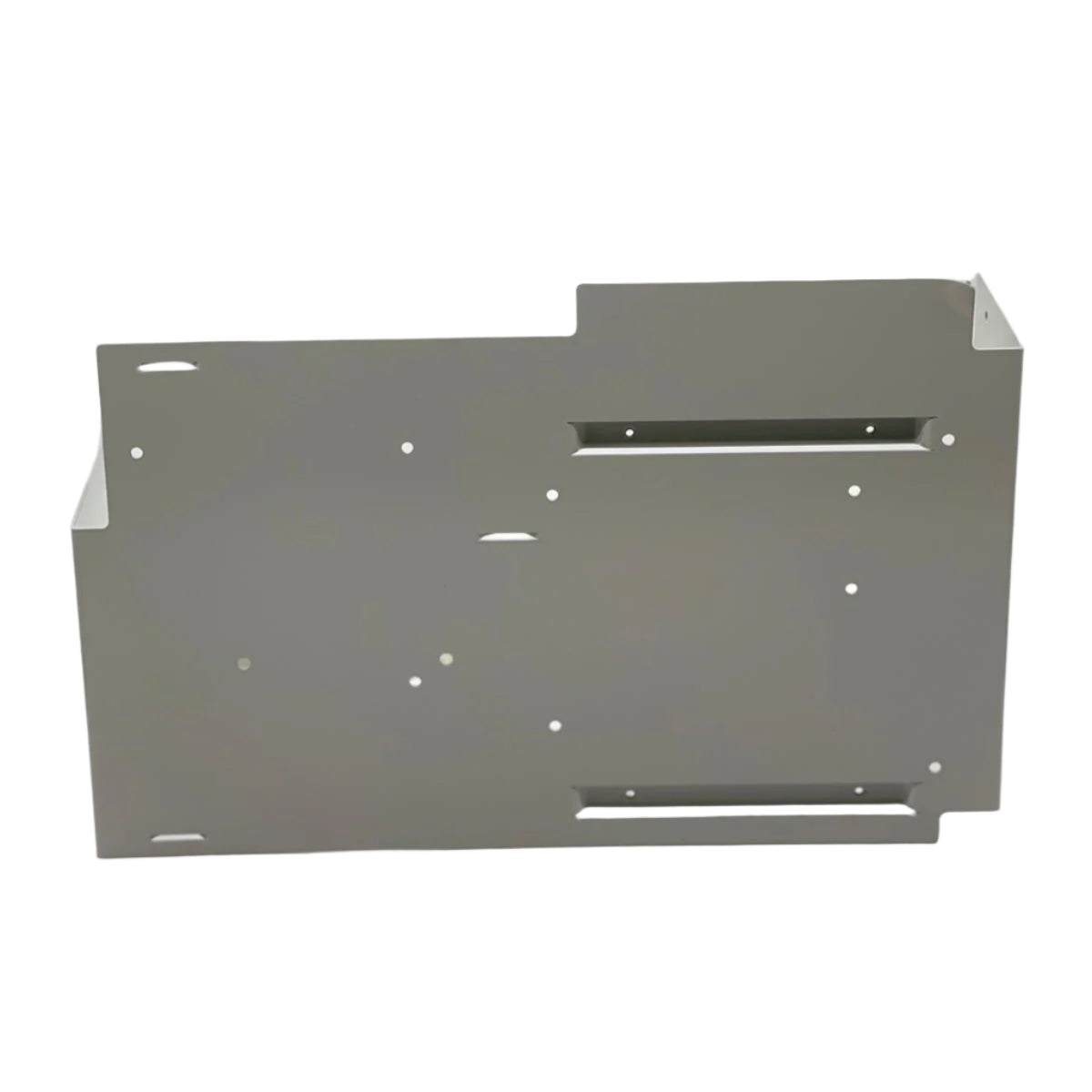 Edwards MN-BRKT3F bracket used for Jem Systems installation, shown in black metal with mounting holes for secure attachment.