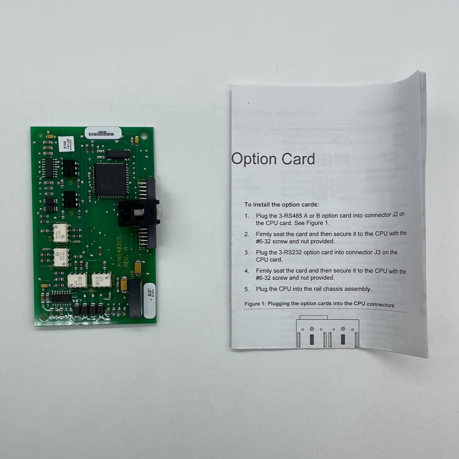 Edwards 3-RS232 fire alarm device, shown in black with control ports, designed for building safety and fire detection.