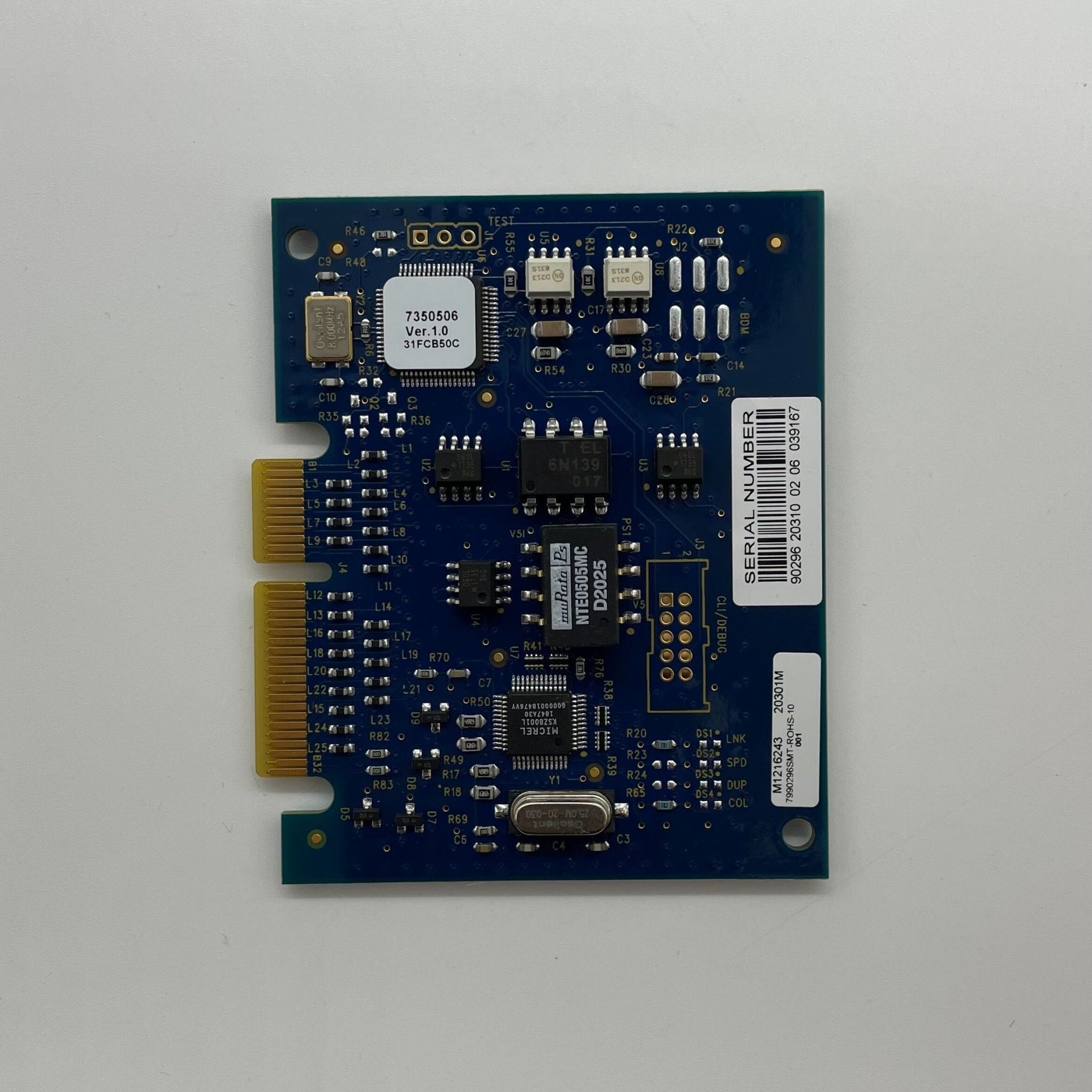Edwards 3X-ETH3 fire alarm with digital display and sensor, mounted on a ceiling for fire detection and safety.