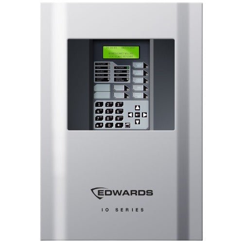 Edwards IO64G fire alarm sensor with ULC-znac-PS-JEM Systems Canada label, visible mounting bracket and sensor details.