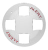Edwards GCVWA-CVR fire alarm cover with safety label, designed for Edwards fire alarm systems, secure and clearly visible.