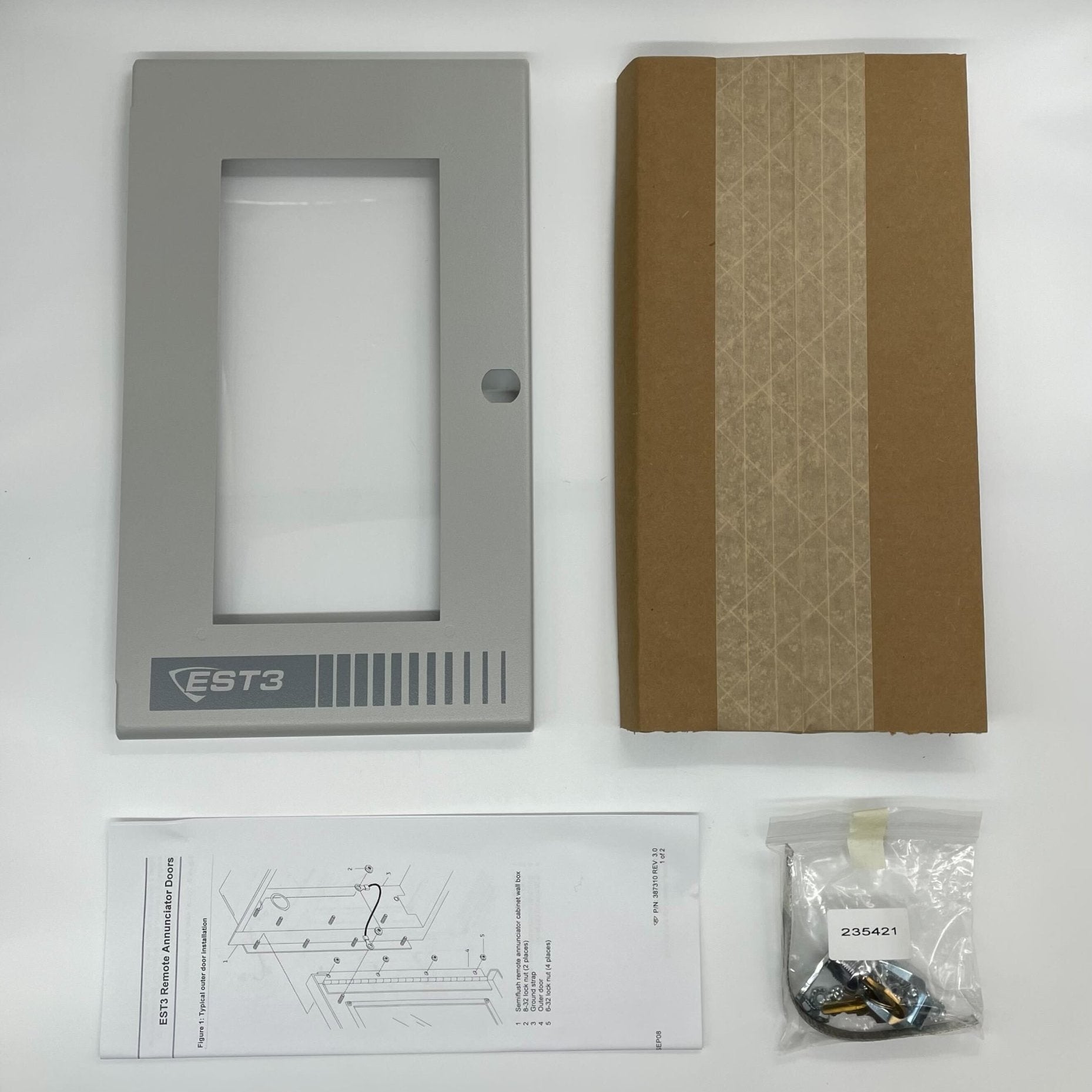Edwards 3-RLCM/D fire alarm with digital display and mounting bracket, designed for building safety and fire detection.