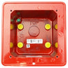 Edwards 757A-WB fire alarm with wireless communicator and mounting bracket, designed for building safety and early fire detection.